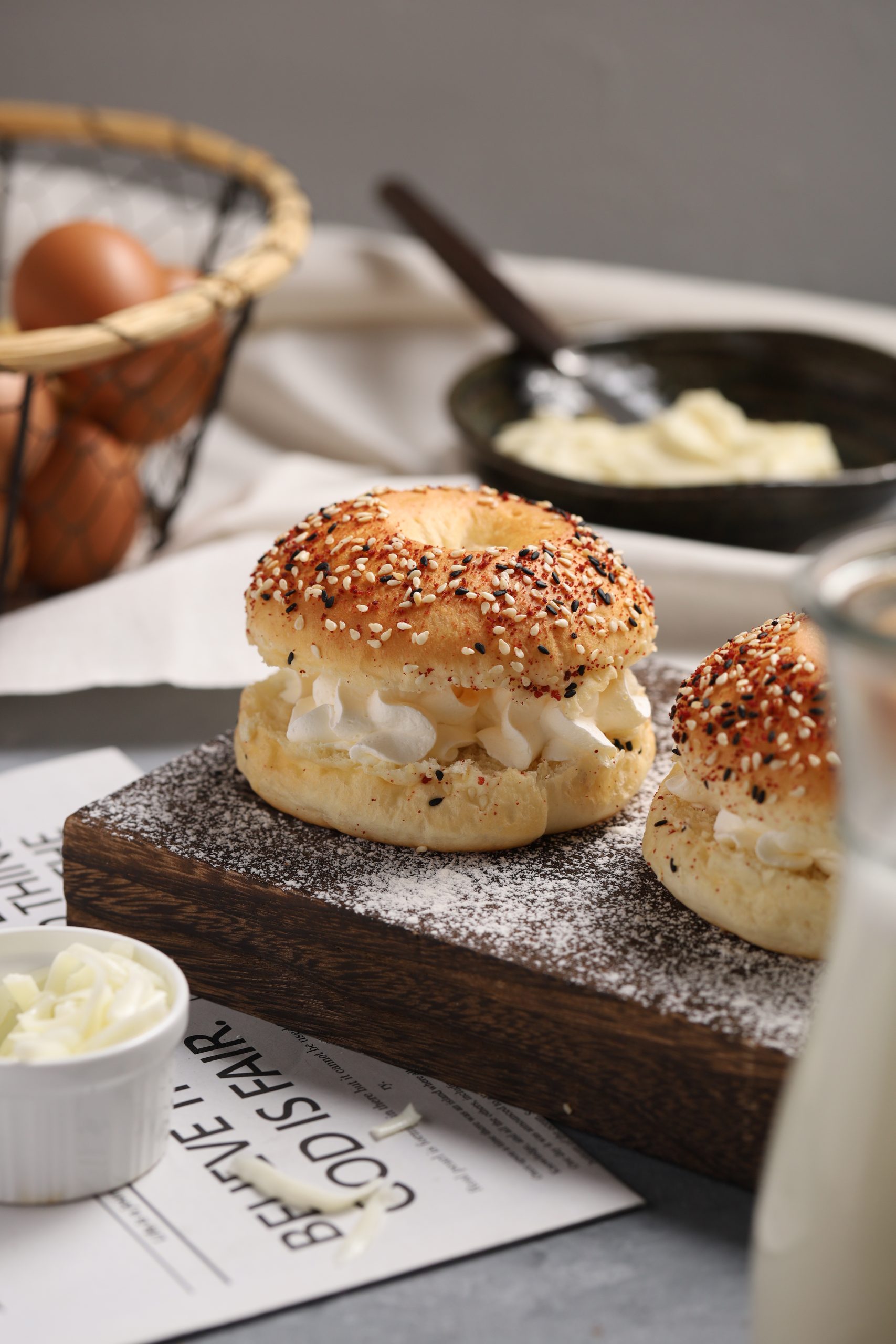 Fresh cream sesame bagel Capture One Catalog0755 scaled